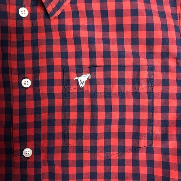Wrangler Collared Blue & Red Shirt Size XL 14/16 - Picture 2 of 4